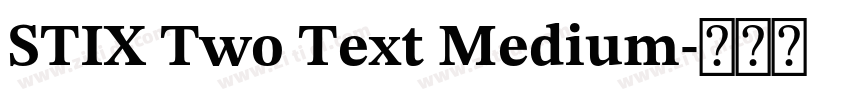 STIX Two Text Medium字体转换